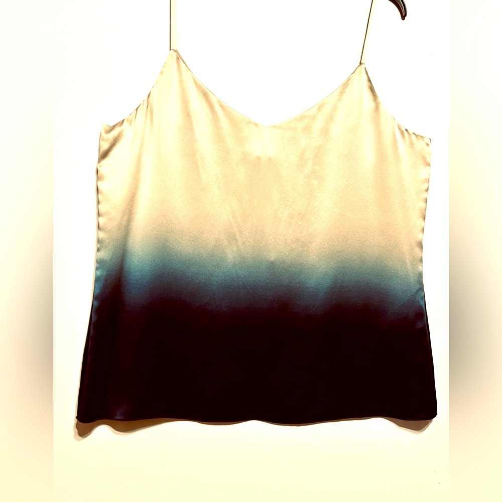 Lafayette 148 New York Tank Top - Elegant Lined Silk Ombré